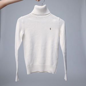 Polo Ralph Lauren Vintage Cream Turtleneck Sweater